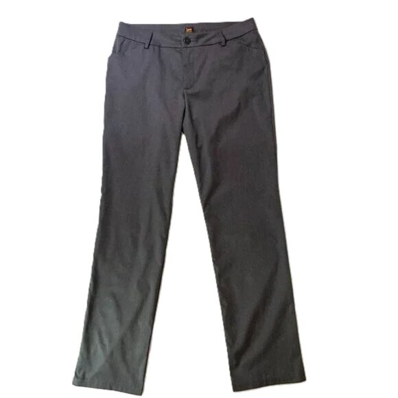 Lee Straight Leg Trouser Pants Wrinkle Resistant Gray Size 12L 33" Inseam - Picture 5 of 16